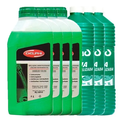 4 Aditivos Delphi Verde + 3 Litros Agua Desmineralizada