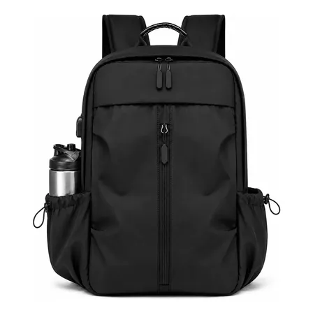 Mochila Executiva Impermeável Notebook 15,6 Masculina Usb Preto Liso