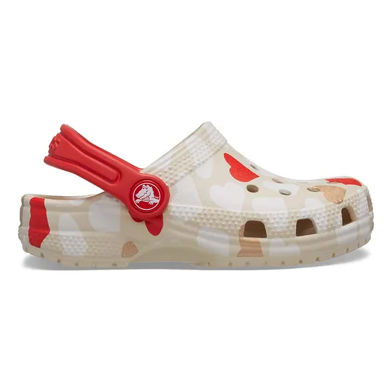 Zuecos Crocs Classic Heart Print Clog T Niños