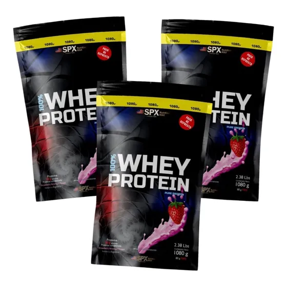 3 Whey Protein Pure 100% Proteína Doy Pack Spx  
