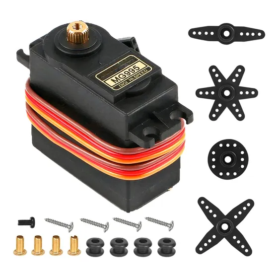3 Pzas Servomotor Mg996r / Mg995 Servo Motor