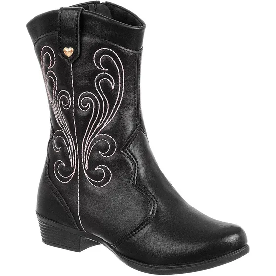 Bota Texana Infantil Menina Bico Fino Moda Confortavel