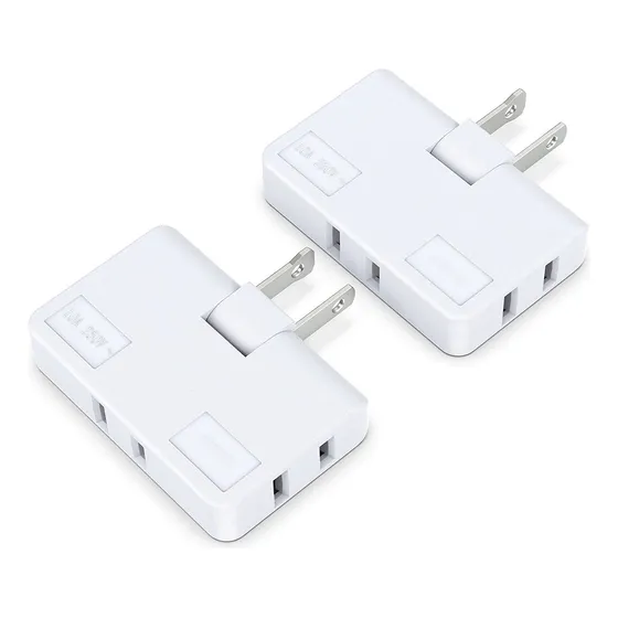 Extensor De Tomada De Parede Plana De 3 Vias - Plugue Girató