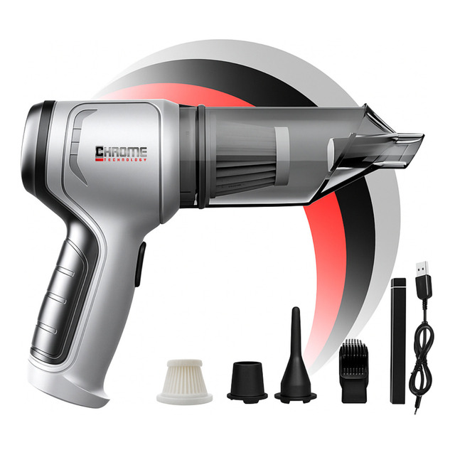 Mini Aspirador De Pó Portátil Recarregável Soprador Usb Automotivo 3em1 Sem Fio Premium Vá...