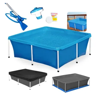 Piscina Armação 2000l+ Aspirador+ Mini Clorador+ Capa, Forro Piscina Armação 2000l+ Aspirador+ Mini Clorador+ Capa, Forro