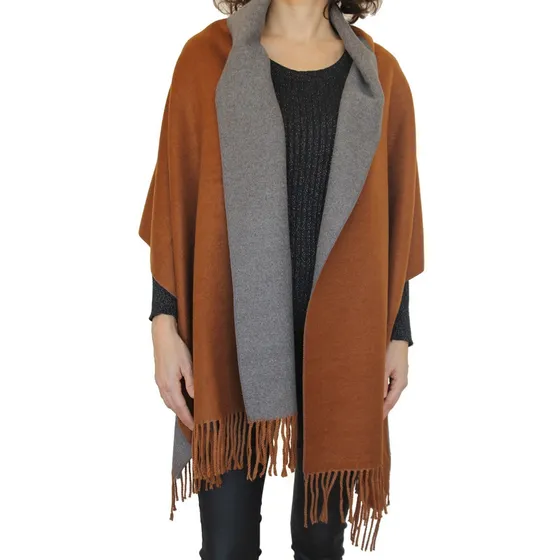 Pashmina Bufanda Ruana Mantón Mujer Reversible Bien Gruesa 