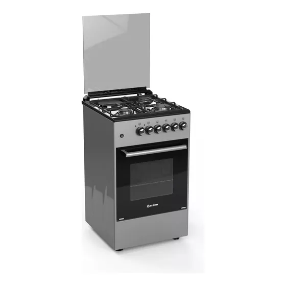 Cocina Eldom Florencia 3 Hornallas Gas/eléctrica Plata