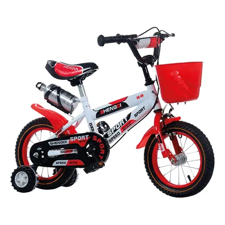 Bicicleta Infantil Lumax Aro 16 Rojo Con Rueditas Tamaño del cuadro S