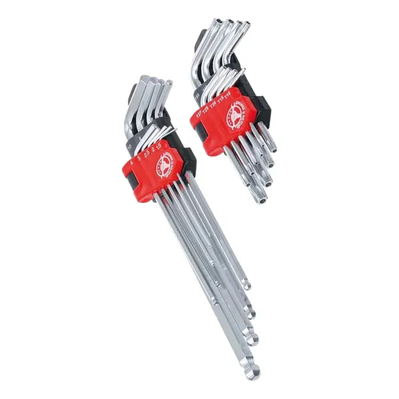 Juego 9 Llaves Torx T10 - T50 / 9 Llaves Allen 1.5-10 Mm Bgs