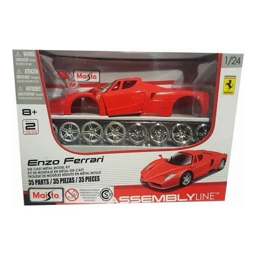 Auto Maisto Ferrari Enzo Escala 1/24 Assembly Line Color Rojo