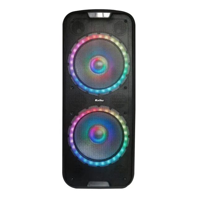 Parlante Potenciado Kolke Fest Pro Dual 800w Rms Luces Rgb Color Negro