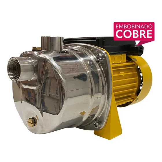 Bomba tipo jet periferica 1/2 Parazzini JETS60 color amarillo 60Hz monofásica