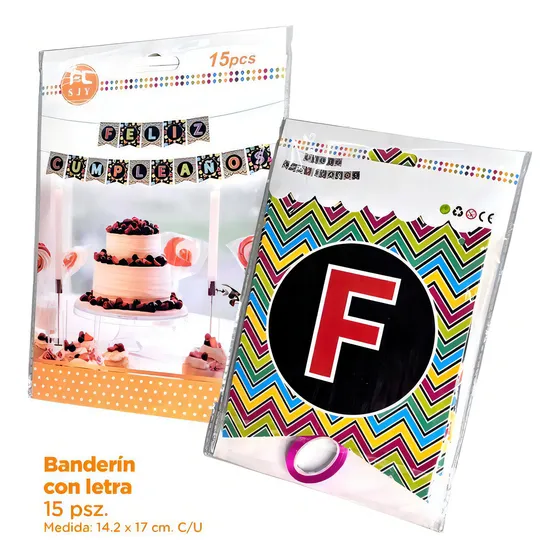 Letrero Feliz Cumpleaños Banderin Decoración Banner Colores