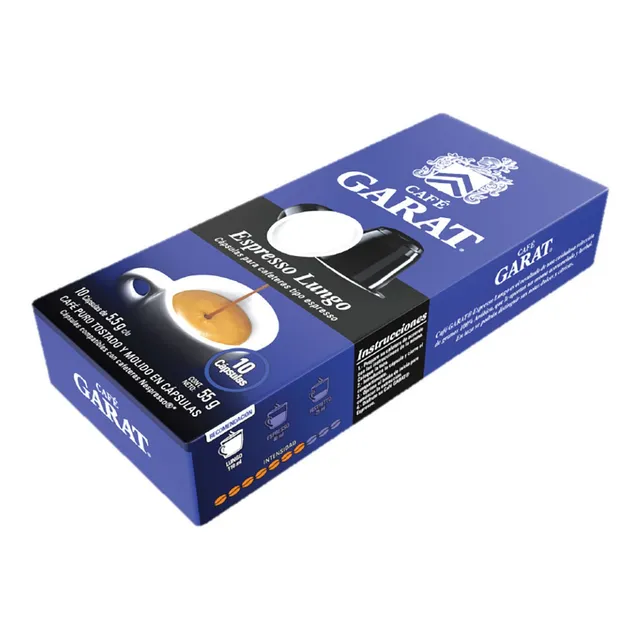 Café Garat Cápsulas Lungo con 10 Cápsulas de 5.5g