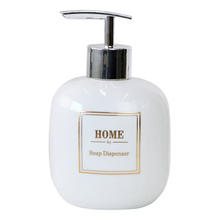 Porta Sabonete Líquido De Porcelana Oval 400ml Home Porta Sabonete Líquido De Porcelana Oval 400ml Home