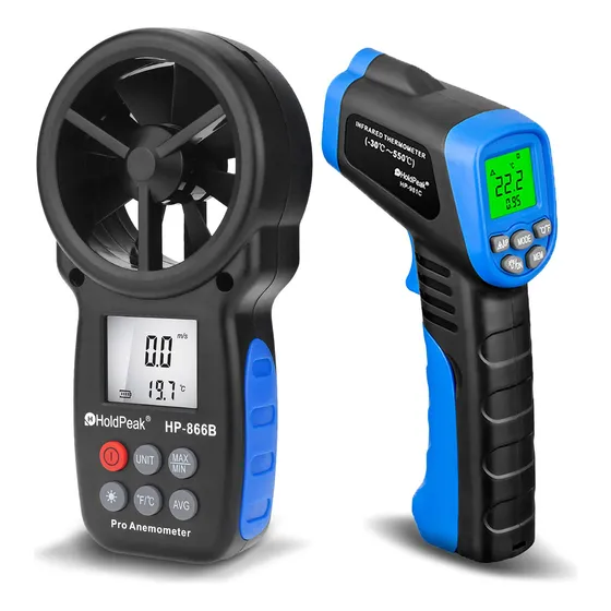 Medidor Digital De Velocidad Del Viento Anemometer Holdpeak 