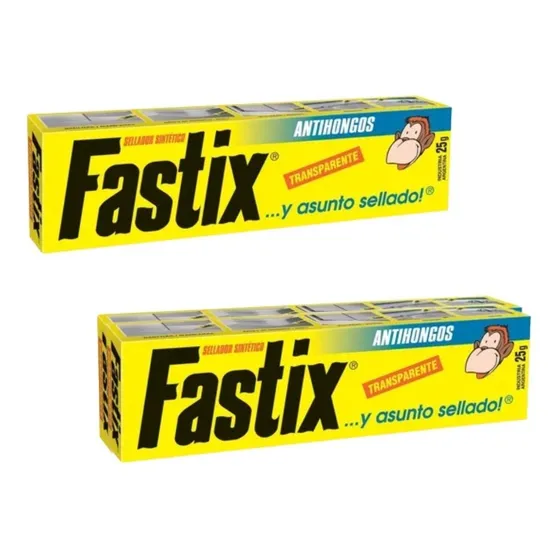 2 Unid - Fastix Sellador Antihongos Transparente Pomo 25g