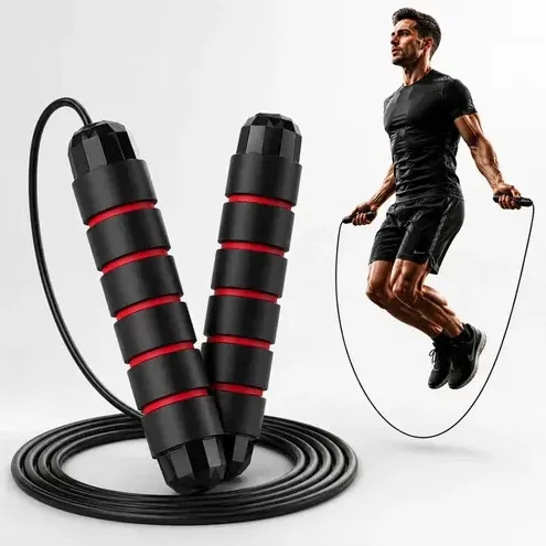 Corda De Pular Crossfit Profissional Fitness Academia Exercícios Treino Comprimento Ajustável Rolamento