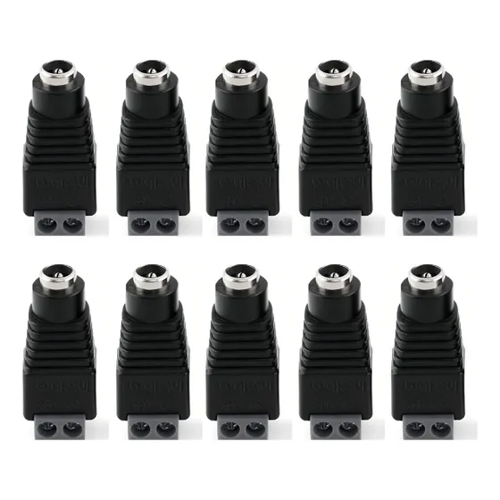 Kit 10 Conector P/ Camera Conex 1000 P4 Femea - Intelbras