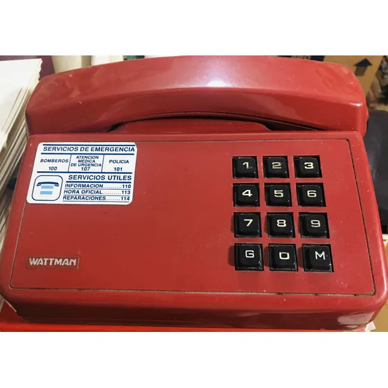 Teléfono Entel Antiguo Siemens Teclado Rojo Retro Vintage