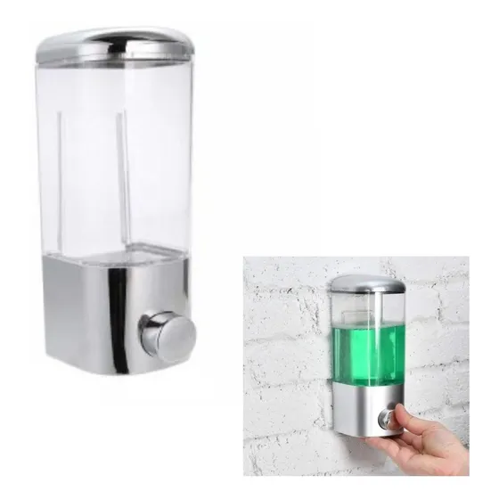 Dispensador  Jabón Líquido Gel Antibacterial Cromado 500ml