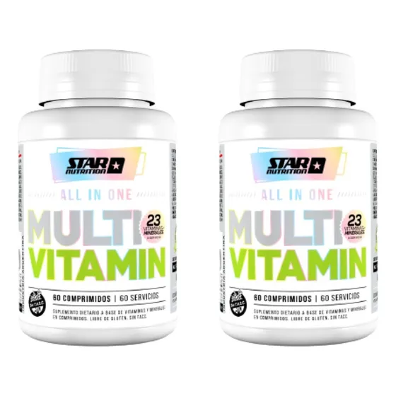 Star Nutrition All-in-one Multivitamínico - 60 Caps. X 2 Uni Sabor Sin Sabor