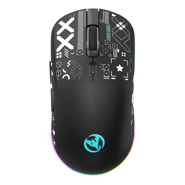 Mouse Gamer Rgb  Recargable Tipo C Trimode Cable+2.4g+bt5.3