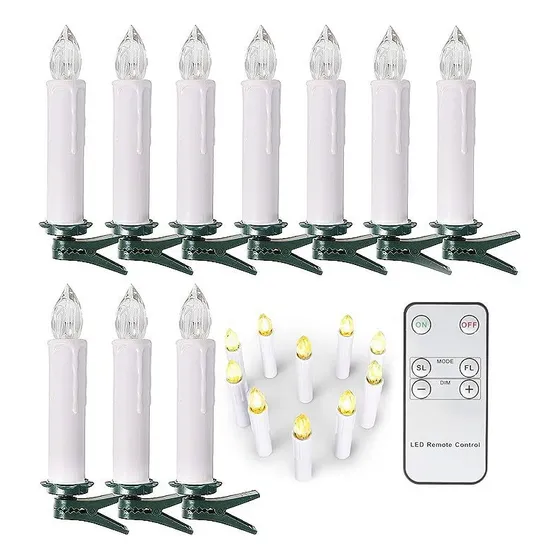 Wx 20 Peças De Luzes De Vela Led De Natal Para Árvores De