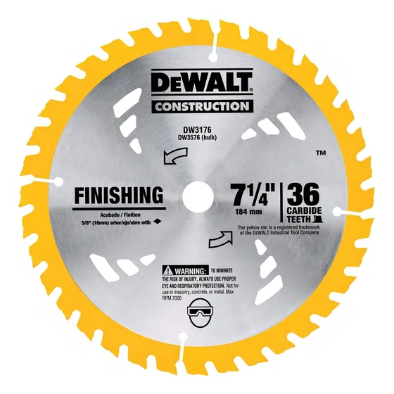 Disco Sierra Circular Dewalt 7 1/4 36 Dientes Dw3176 Madera
