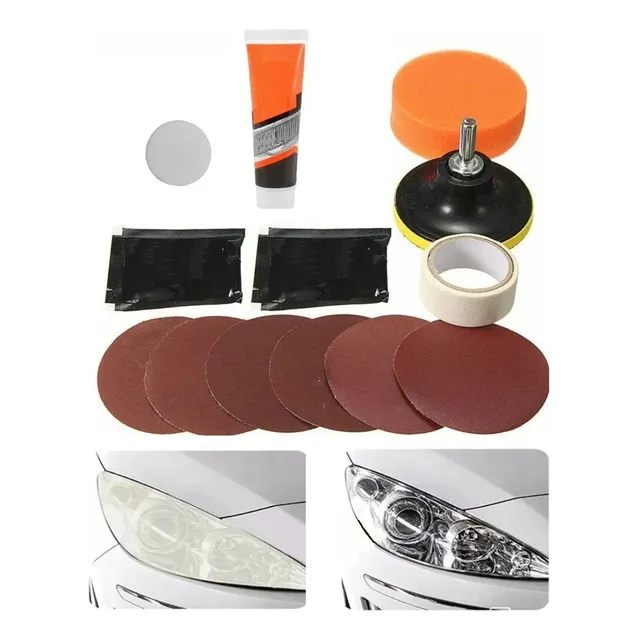 Kit Pulidor De Focos Restaurador Focos Pulir Cera Para Auto