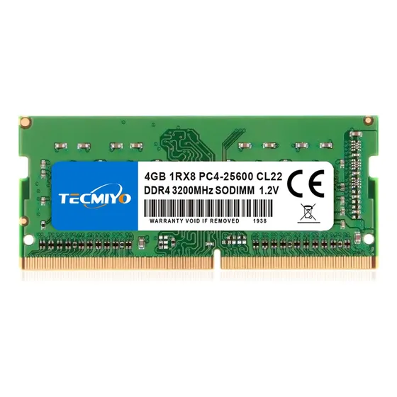 Memoria Ram Sodimm Ddr4-3200 De Tecmiyo Para Portátil, 4 Gb