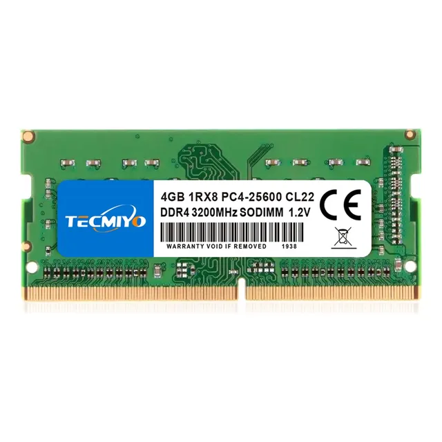 Memoria Ram Sodimm Ddr4-3200 De Tecmiyo Para Portátil, 4 Gb