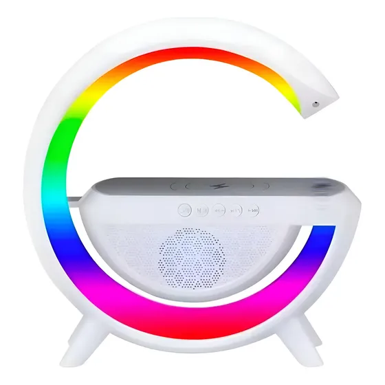 G Speaker Smart Station Luminária Caixa De Som E Carregador Cor Branco
