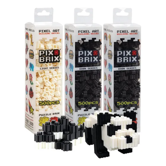 Pix Brix Pixel Art Bricks, Brix A Granel En Blanco Y Negro Y