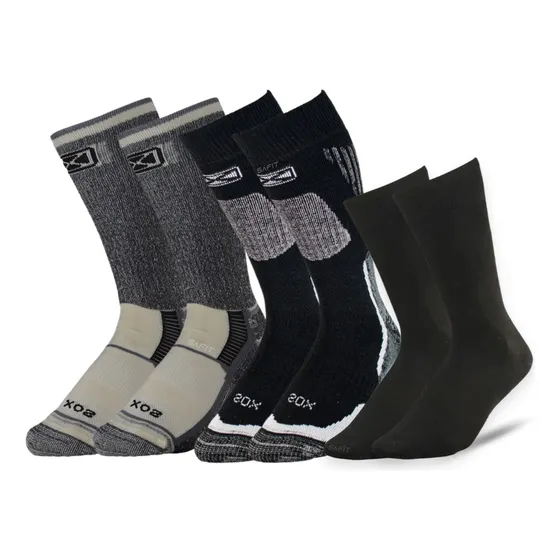 Pack Medias Termicas Lana Merino + Primera Piel Trekking Sox