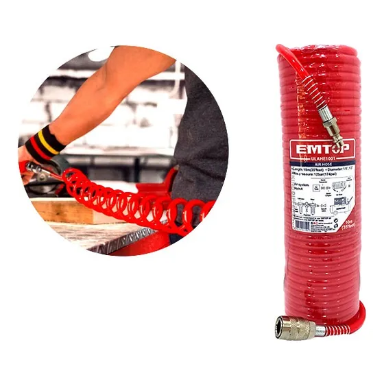 Manguera Espiral Para Compresores De Aire 10m