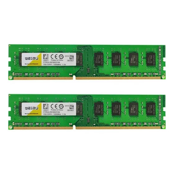 Kit Memória Ddr3 4gb (2x2gb) 1600mhz / 1333mhz / 1066mhz 775