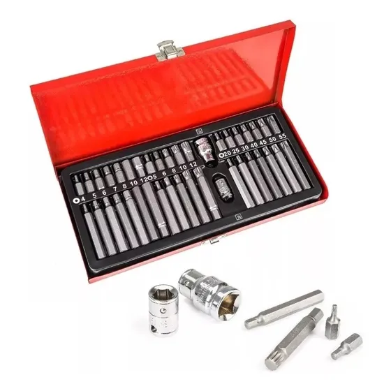 Juego De Dado 40 Piezas Y Puntas Torx T20 A T55 De  Allen