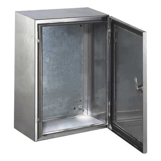 Gabinete De Acero Inoxidable Uso En Intemperie 20x30x15cm Color Gris Oscuro
