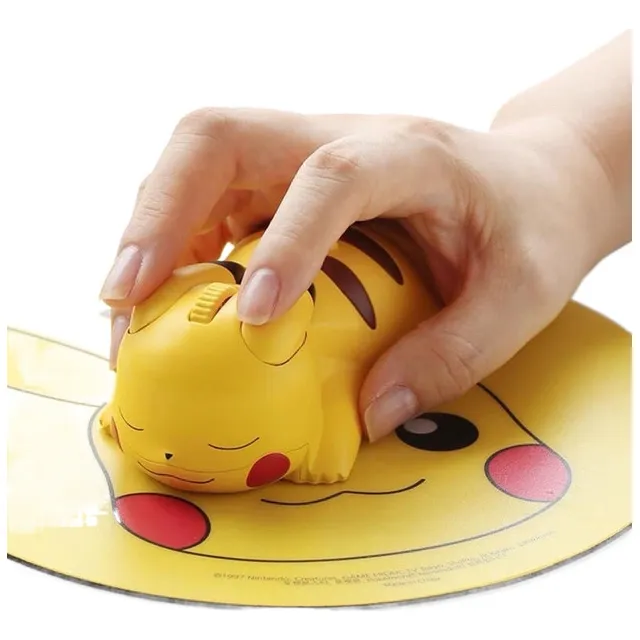 New Ratón De Inhalación Inalámbrico Pikachu, Pocket Monster