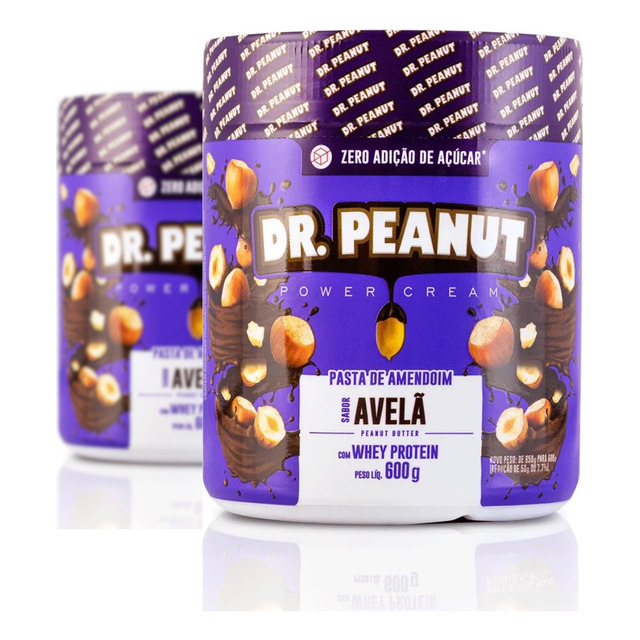 Kit 2x Pasta De Amendoim Dr Peanut 600gr +volume Muscular