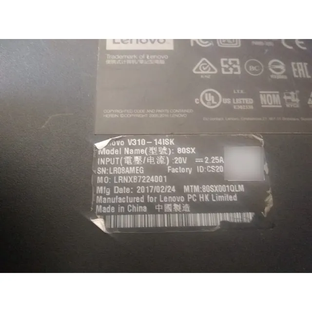 Laptop Lenovo Ideapad V310-14isk Piezas