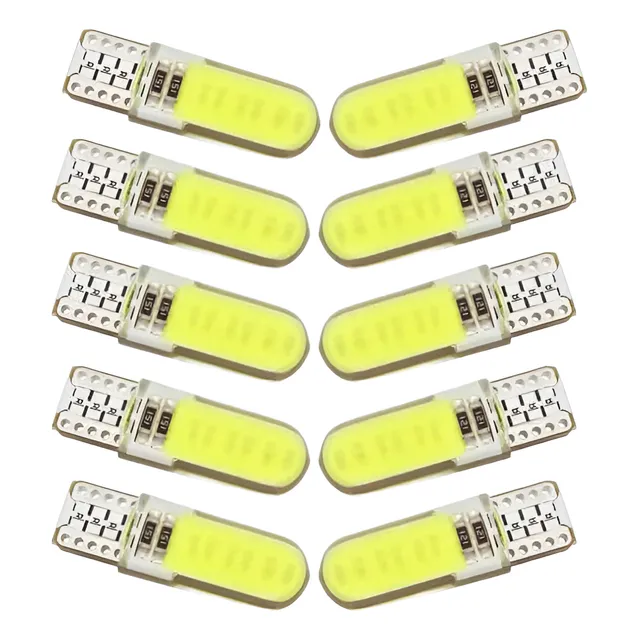 T10 Silicona Larga 12v X10u. Blanca/colores - Posición 5w