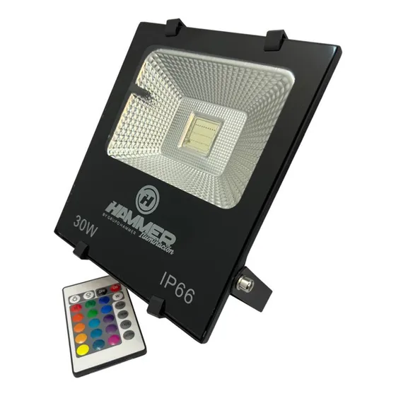 Reflector Led Colores Rgb C/control 30w Exterior Decorativo