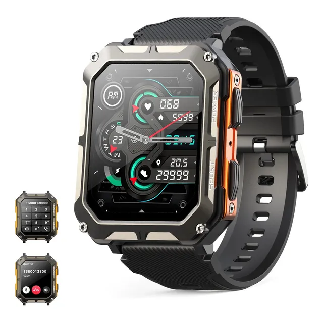 Smartwatch 1.68 À Prova D'água Militar Masculino