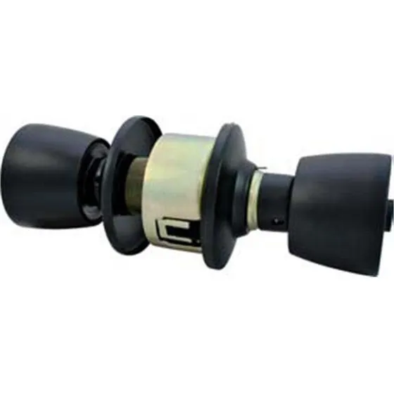 Fechadura Divisória Cilindrica Tubular 90mm Preta Cor Preto