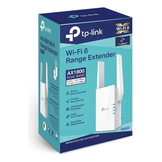 Extensor Repetidor de rango Wifi 6 TP-Link RE605X AX1800