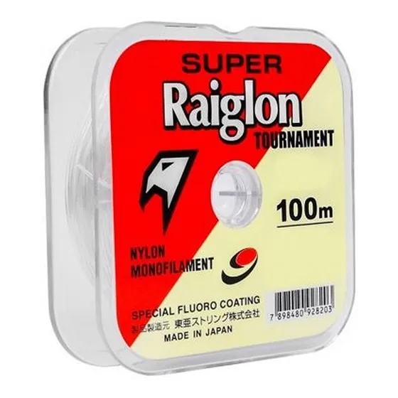 Tanza Nylon Raiglon Super 0.43 Natural X 100 Fluorocarbono 