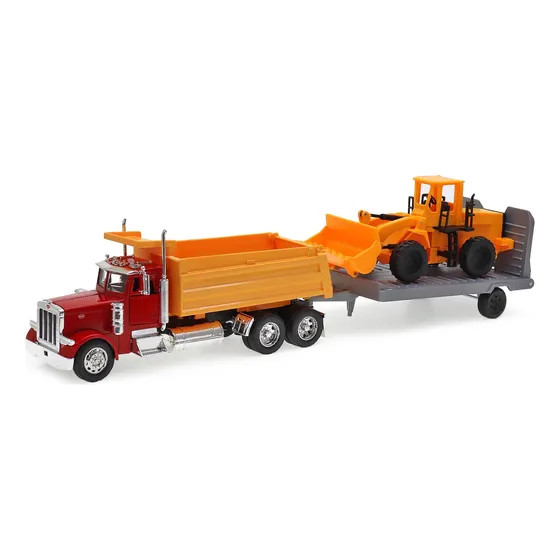 Caminhão Peterbilt Model 379 + Reboque + Pá Carregadeira 1:3