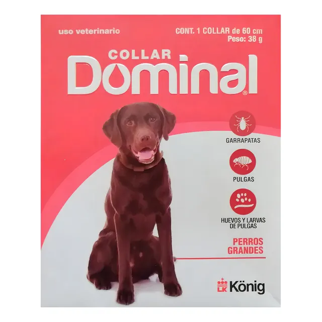 Collar Dominal Anti Pulgas Y Garrapatas Raza Grande